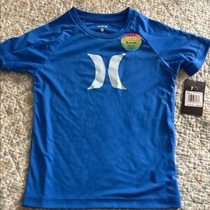 Hurley Royal Blue Short-Sleeve Rash Tee with White Logo